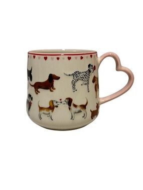 Pet Love Hearts Embossed Dog Mug